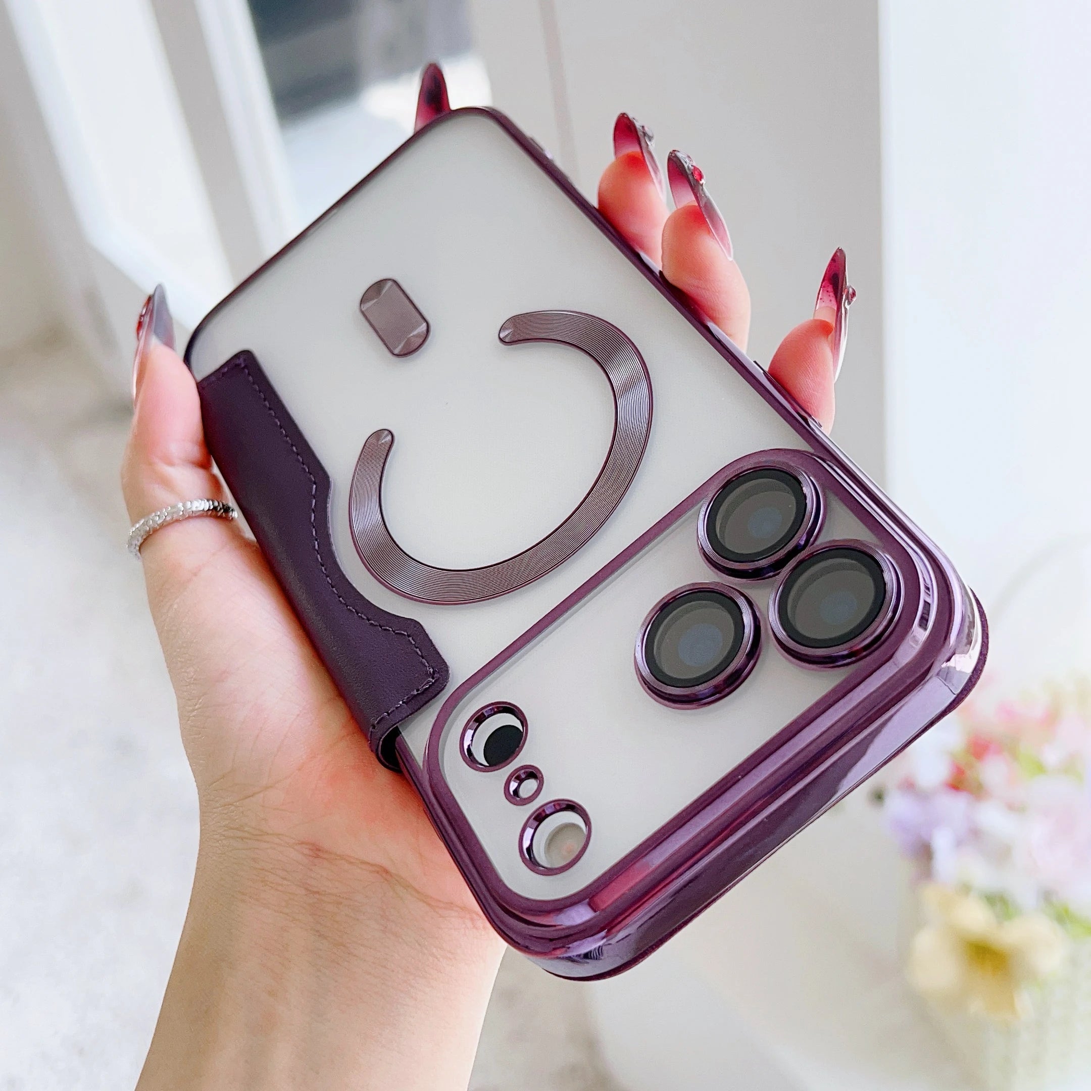 Lederhülle für iPhone 17 Pro Max mit Kartenfach