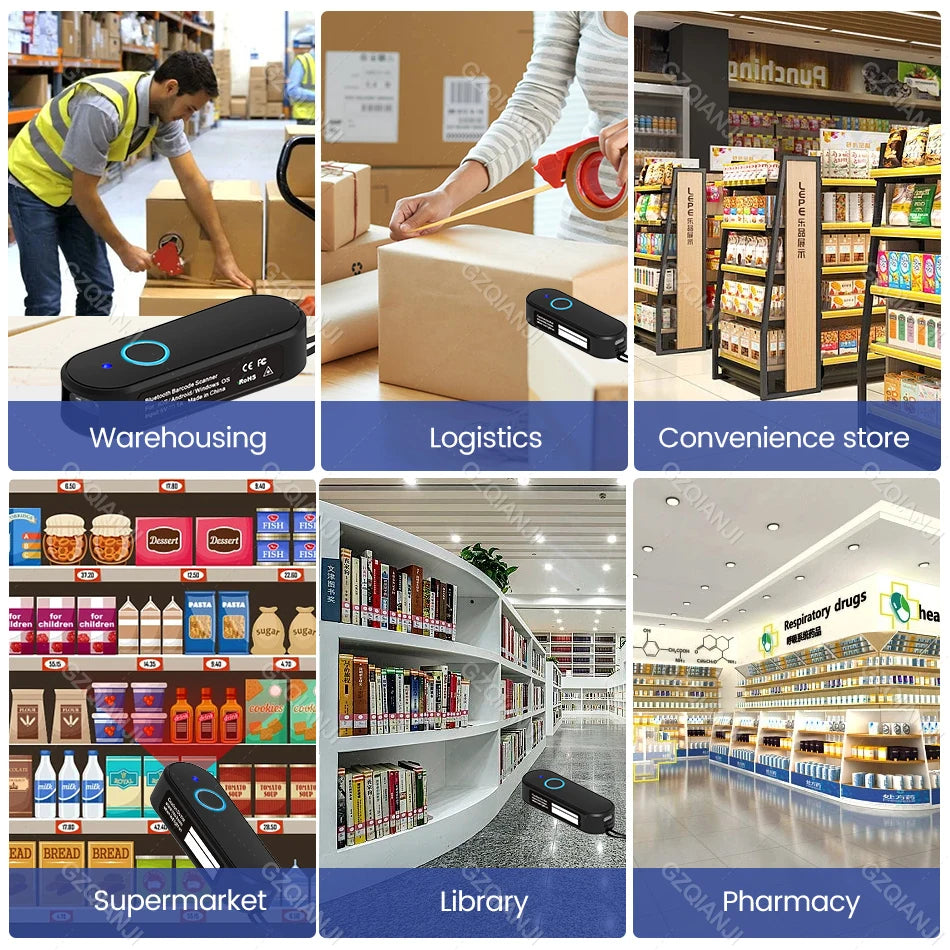 Tragbarer Bluetooth 2D Mini Barcode Scanner Pocket