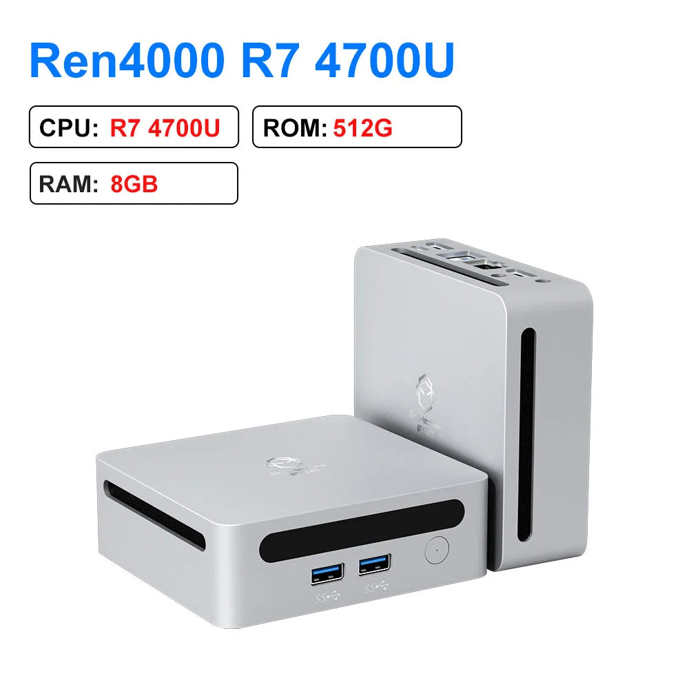 GenMachine Ren4000 Ryzen 7 Mini-PC 64GB WiFi6 NUC