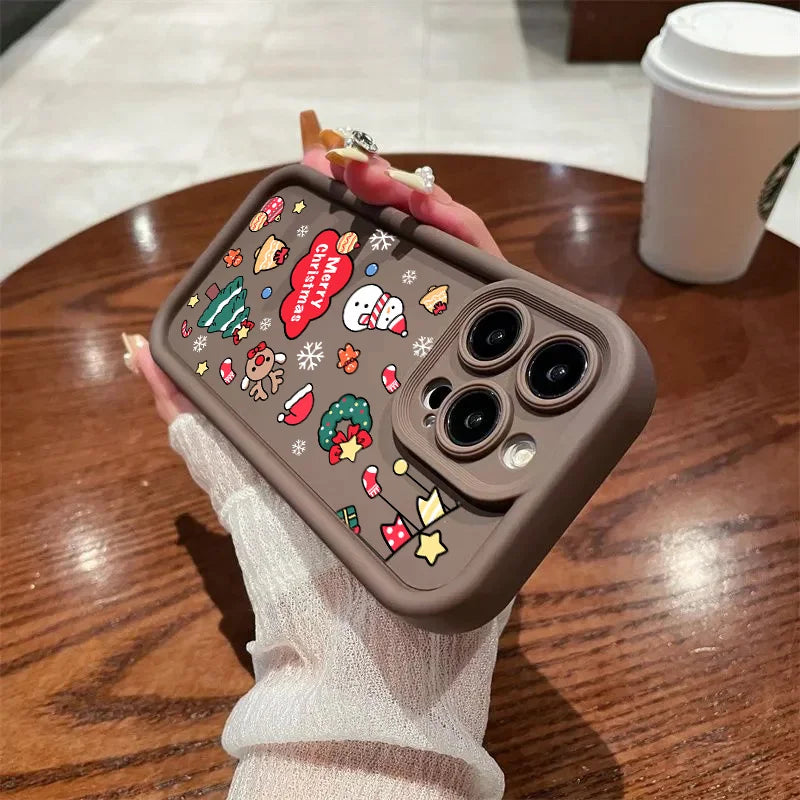 Pixel 9 8 Case Christmas Cartoon Silicone Full Protection Case