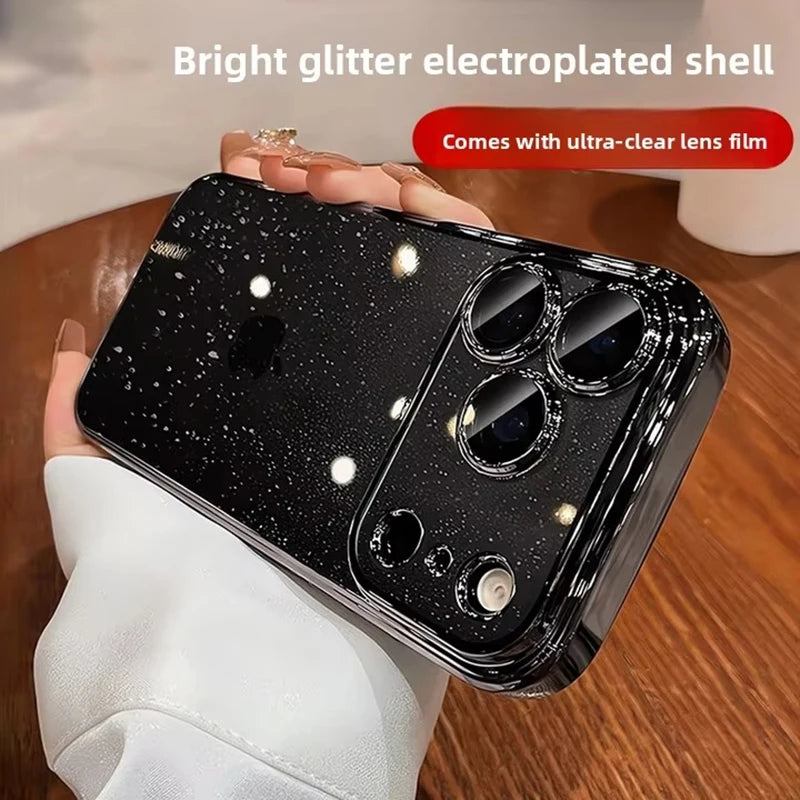Transparente Glitzer-Schutz-Hülle für iPhone 17 Pro Max