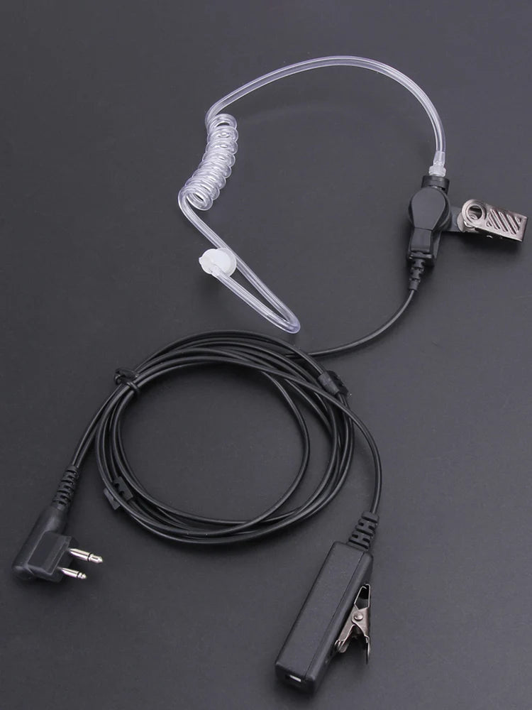 2Pin Covert Acoustic Tube Earpiece Headset Volume Control Ear Hook for Motorola Two Way Radios Accessories