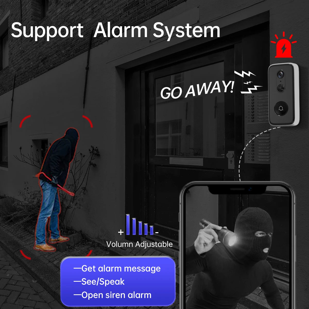 Jooan WiFi Video Türklingel 3MP mit Bewegungsmelder