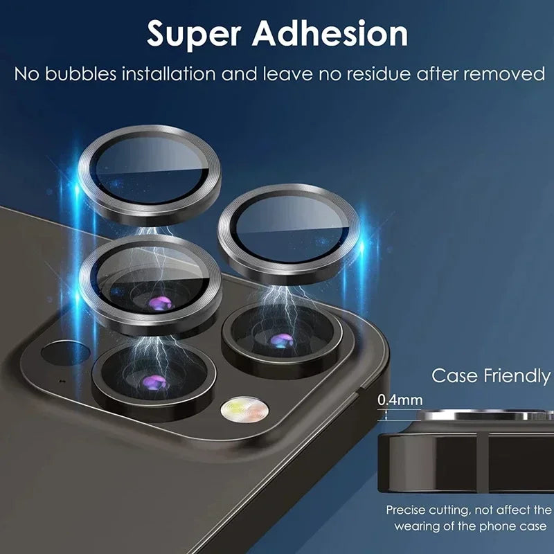 Lot de 3 protecteurs d'objectif d'appareil photo pour iPhone