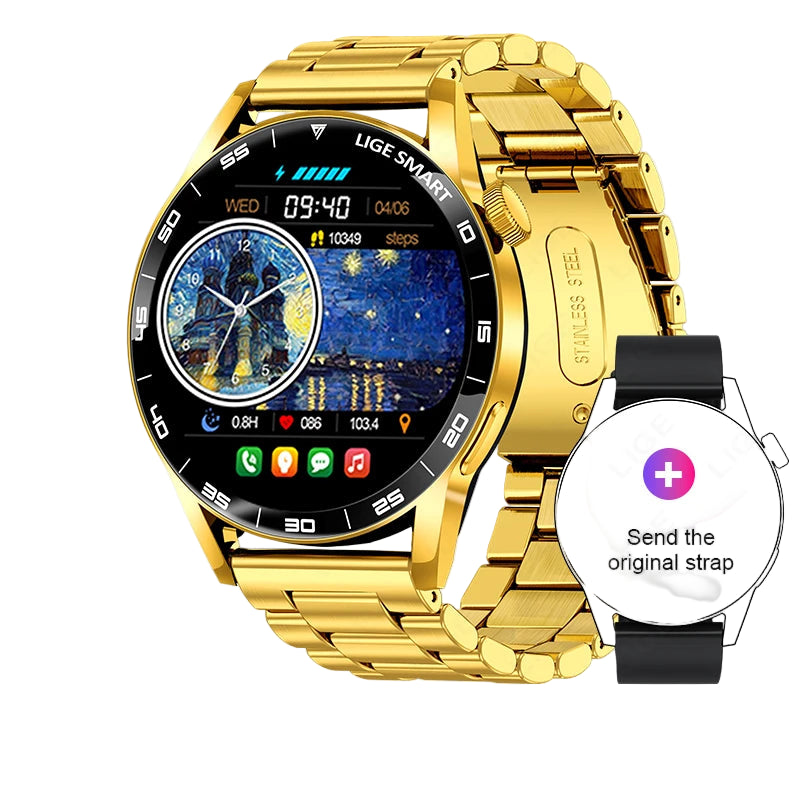 Full Touch Smartwatch mit AI Sprachassistent & Bluetooth
