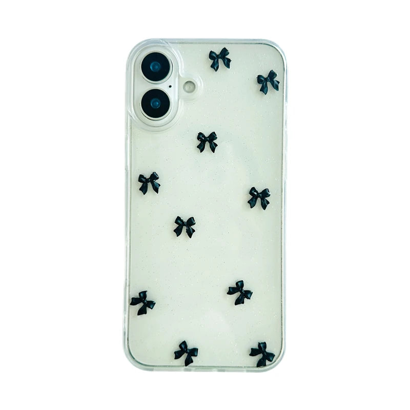 3D Schleifen Glitzer Hülle iPhone 11-16