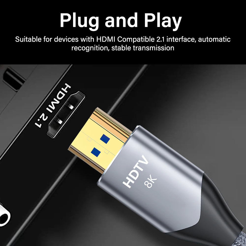 HDMI 2.1 Kabel 8K 60Hz 4K 120Hz für TV & Konsole