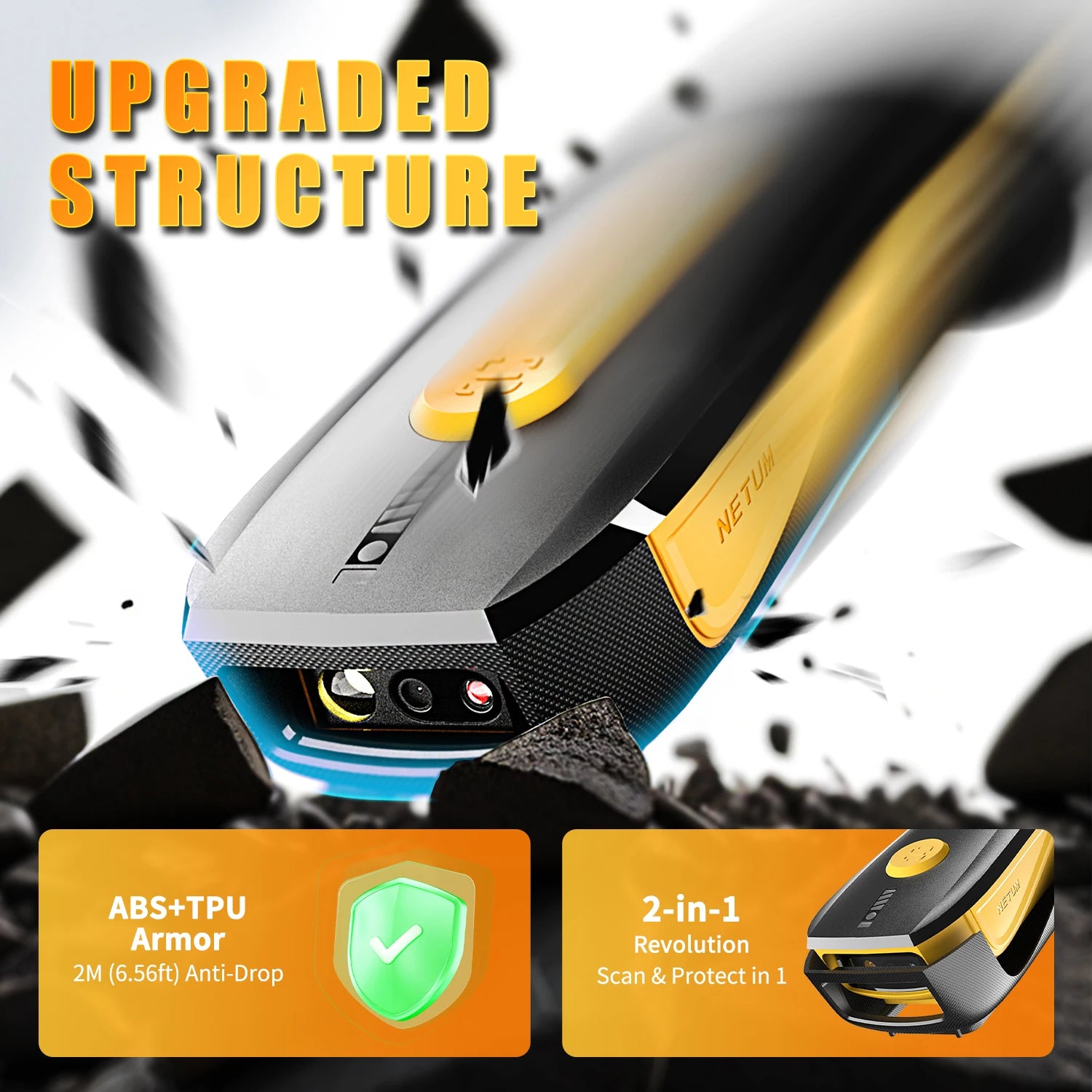 Tragbarer Bluetooth 1D 2D Barcode-Scanner CS7501
