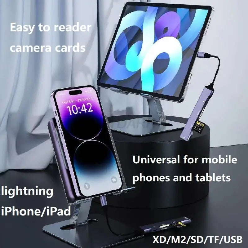 6-in-1 Lightning Kartenleser Adapter SD TF Typ C