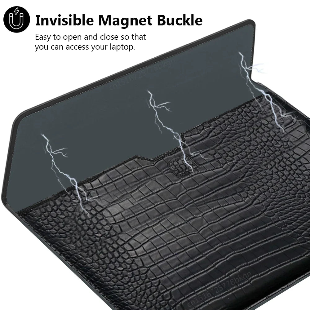Krokodil-Leder Laptop Sleeve MacBook