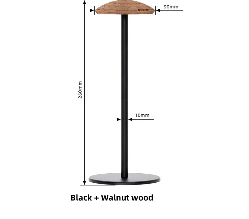 Kopfhörer Halter Walnuss Minimalistisch – Design Headset Ständer aus Holz