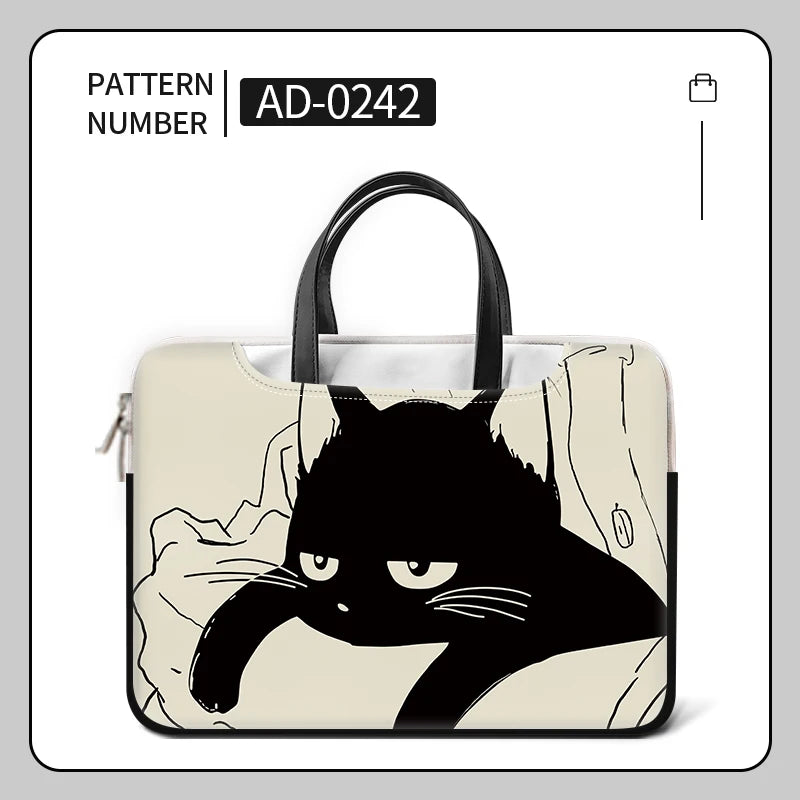 DIY PU Laptoptasche Katze 12–17 Zoll