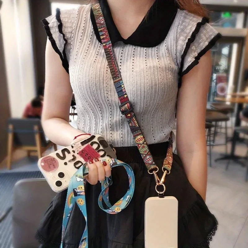 Universeller Handy-Lanyard mit Retro-Muster