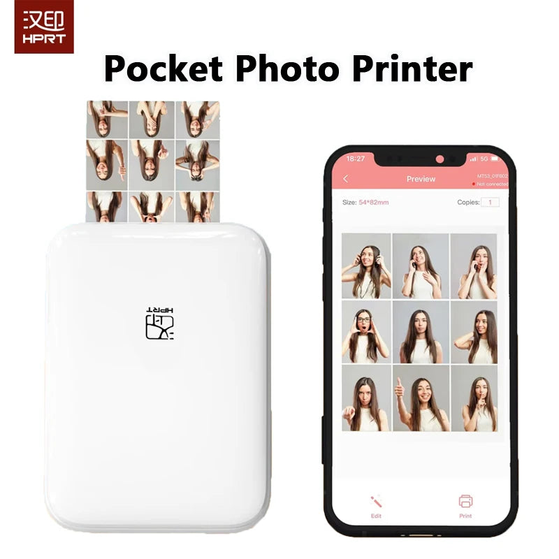 HPRT MT53 Mobiler Fotodrucker 2x3 Zoll Bluetooth