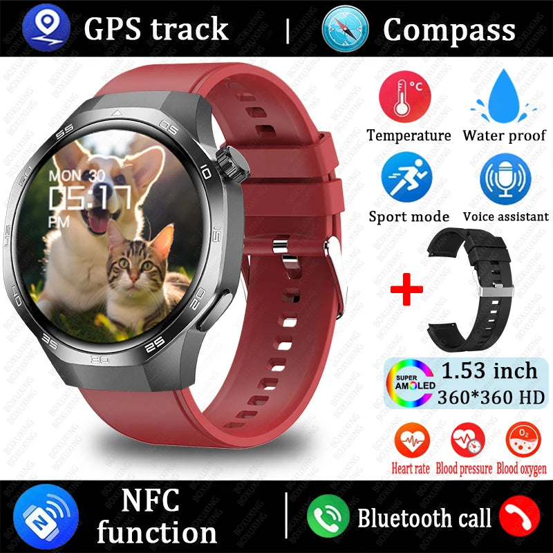 2025 Neue 5 MAX Smartwatch HD AMOLED GPS NFC Anruf
