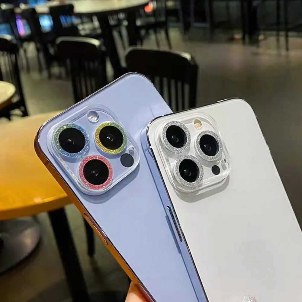 Glitter camera lens protector for iPhone