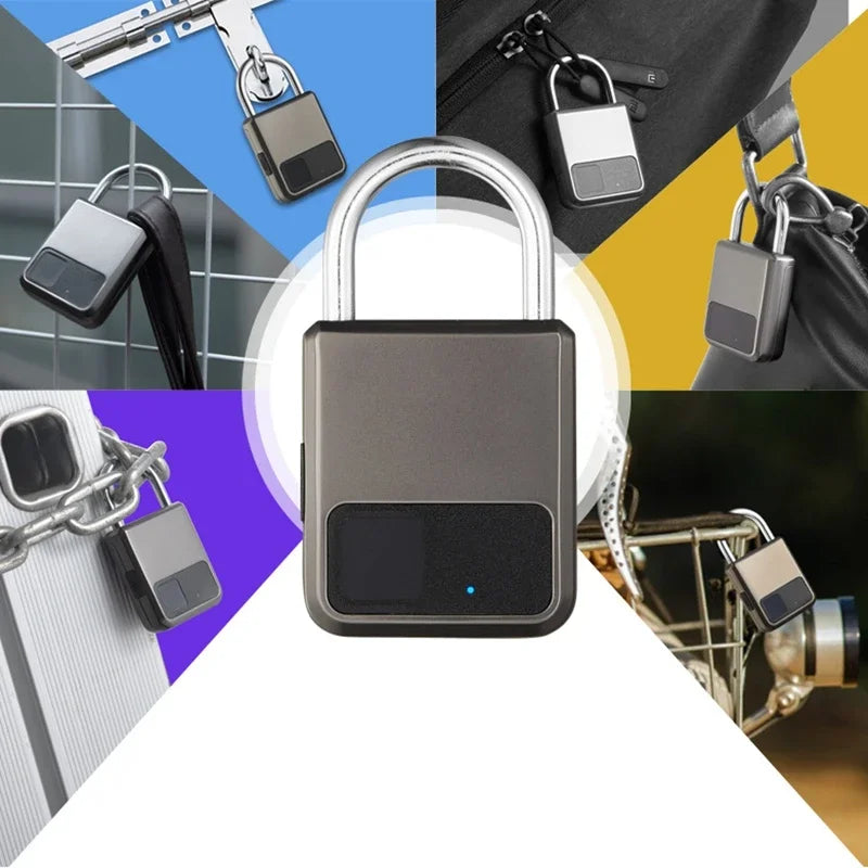 Smart Fingerabdruck-Vorhängeschloss USB wasserdicht