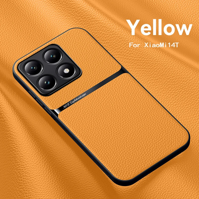 Xiaomi 14T Leather Magnetic TPU Case