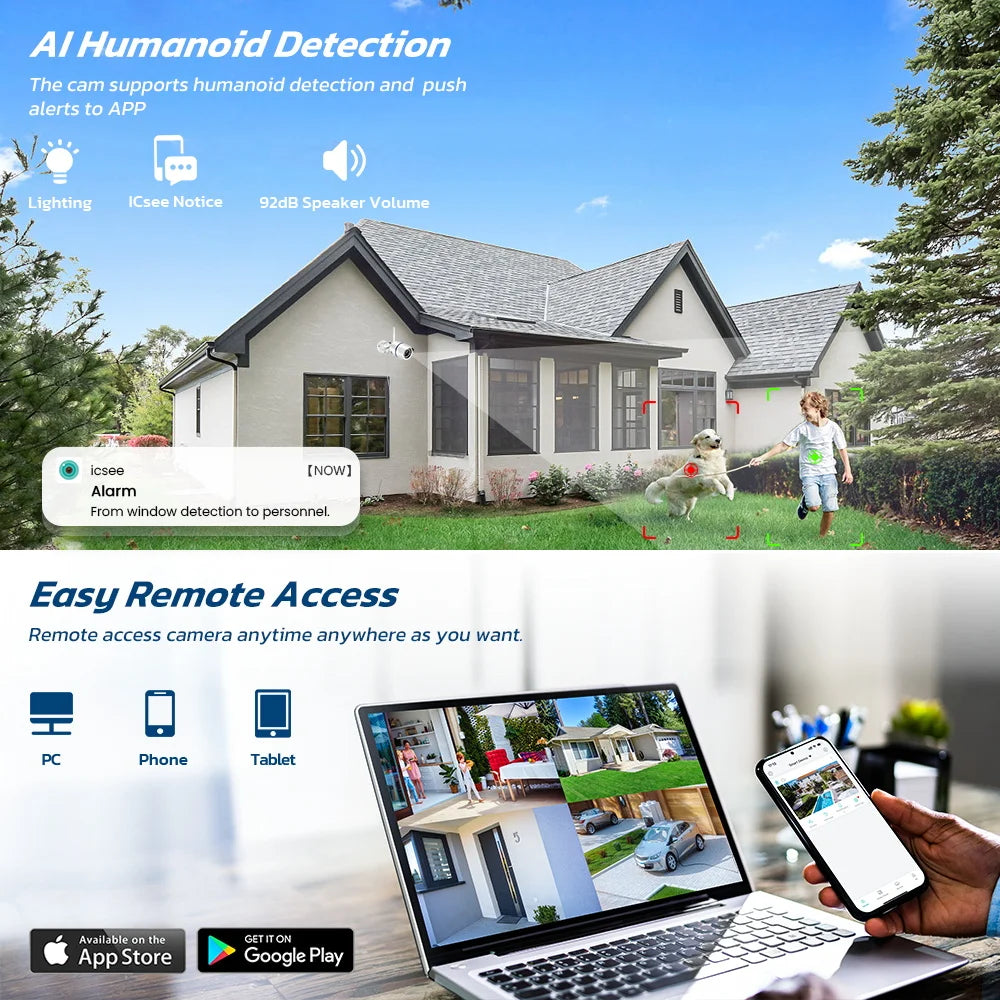 5MP Outdoor WLAN Kamera mit Bewegungserkennung