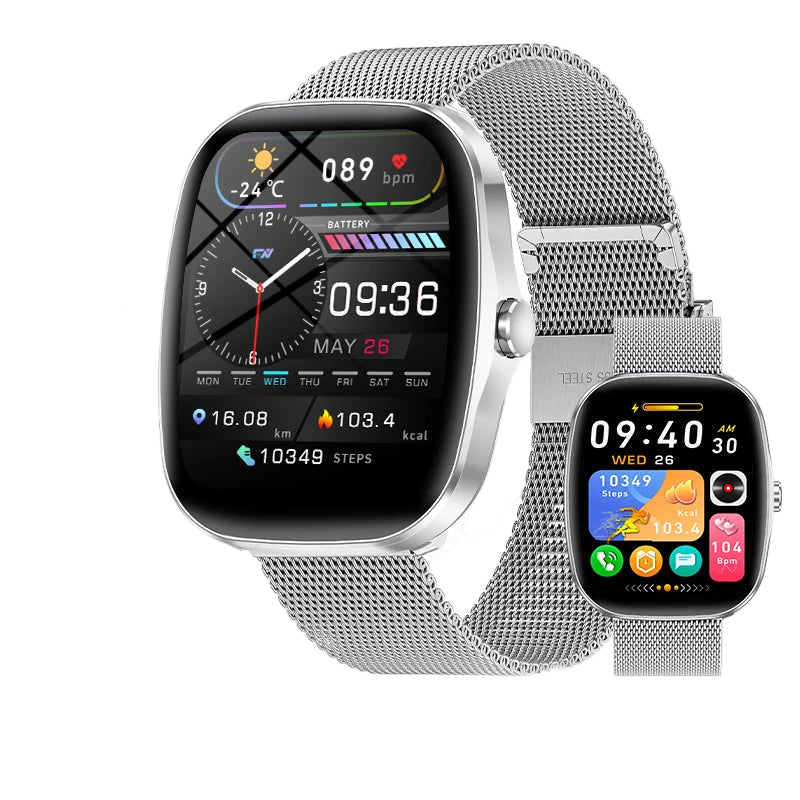 Elegante Smartwatch mit HD Touch & Herzfrequenz