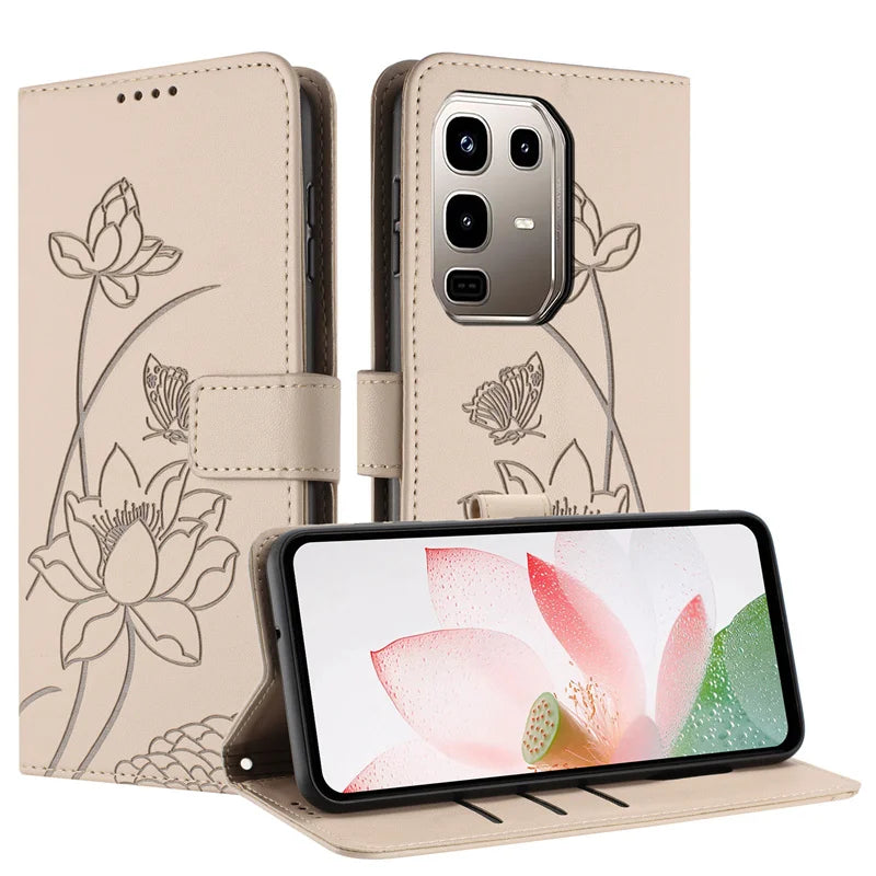 Blumen-Lederflip-Hülle für Google Pixel 10