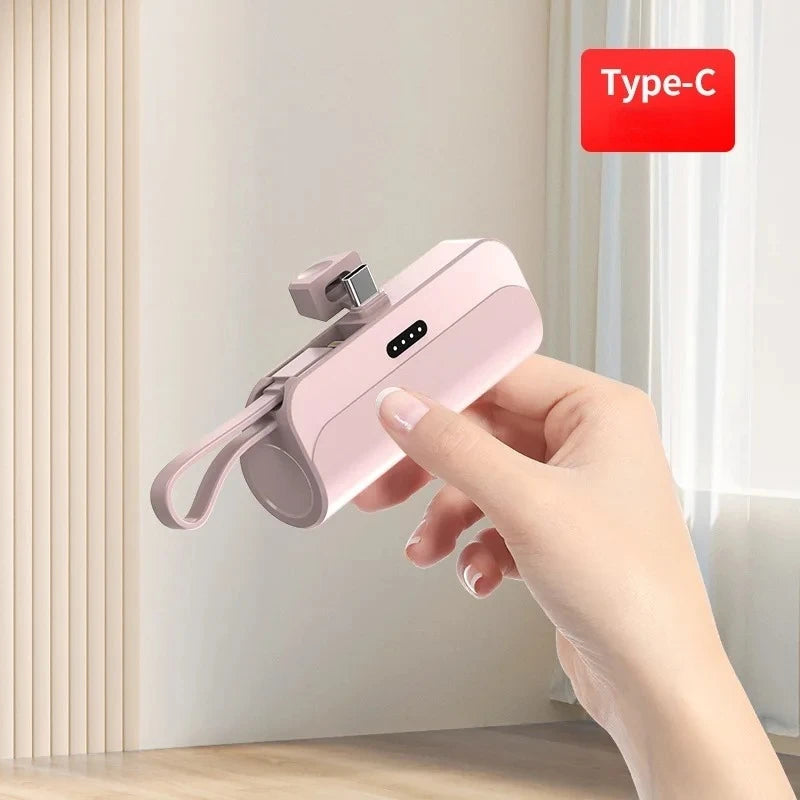 Compact 10000mAh mini power bank with fast charging