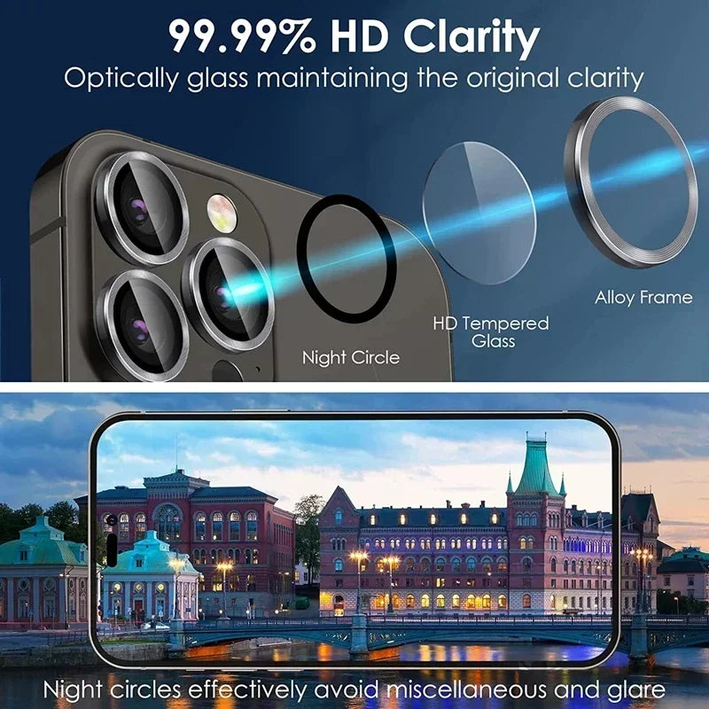 Lot de 3 protecteurs d'objectif d'appareil photo pour iPhone