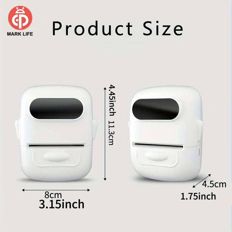 Marklife Mini Etikettendrucker Bluetooth Tintenlos Büro