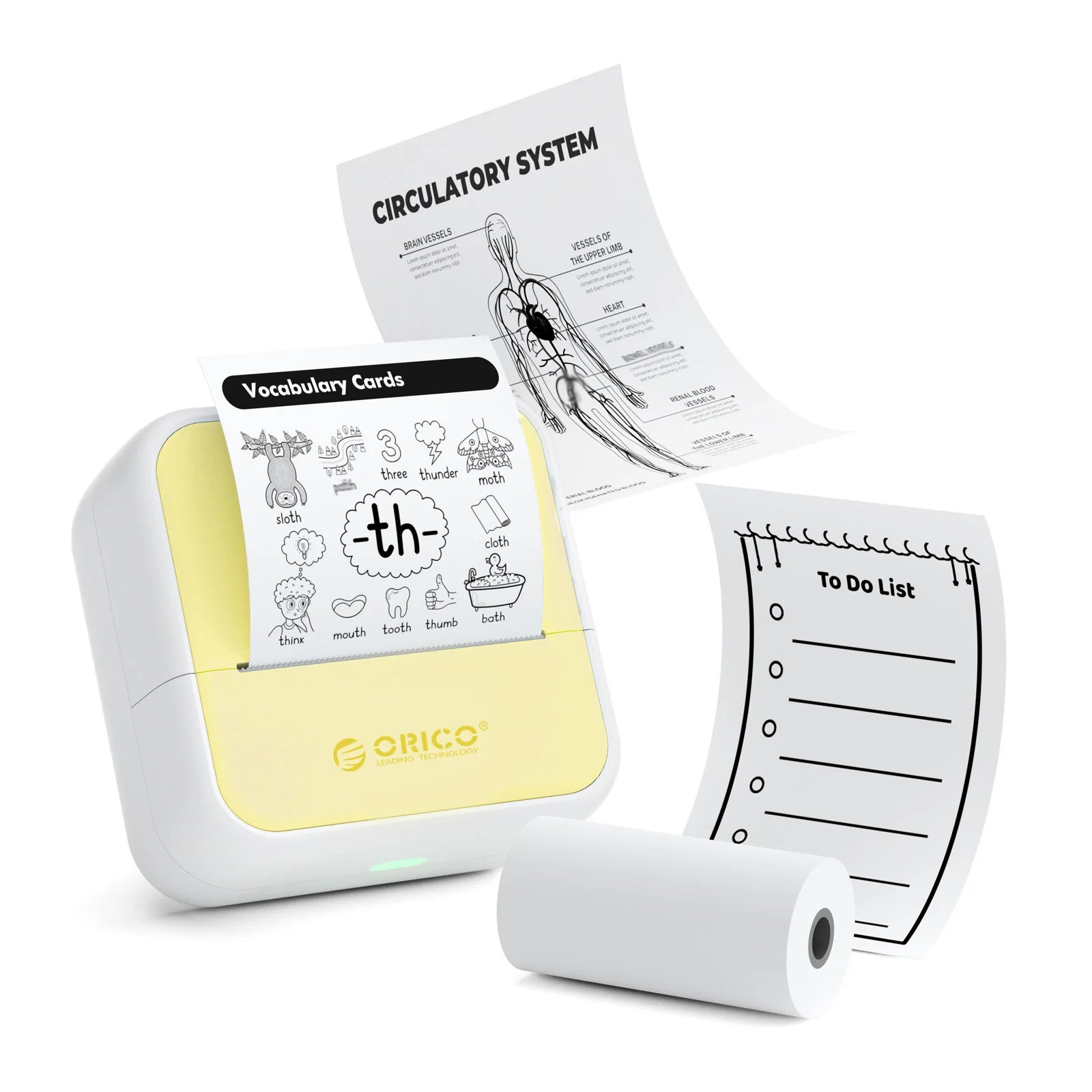 Orico Mini Bluetooth Etiketten- & Fotodrucker tragbar