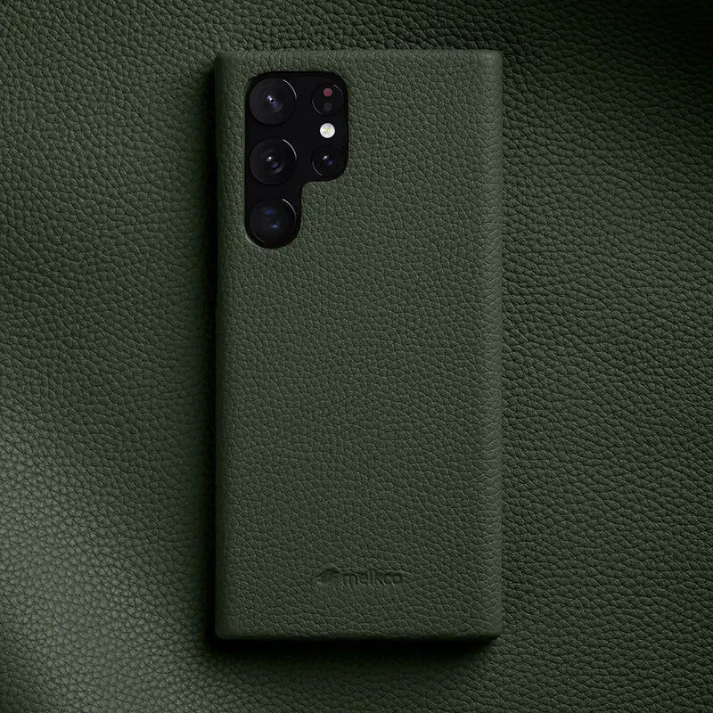 Handgefertigte Echtledertasche für Galaxy S25 Ultra