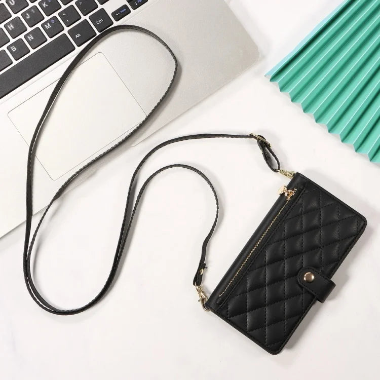 Leder Flip Hülle mit Lanyard für Galaxy S10+