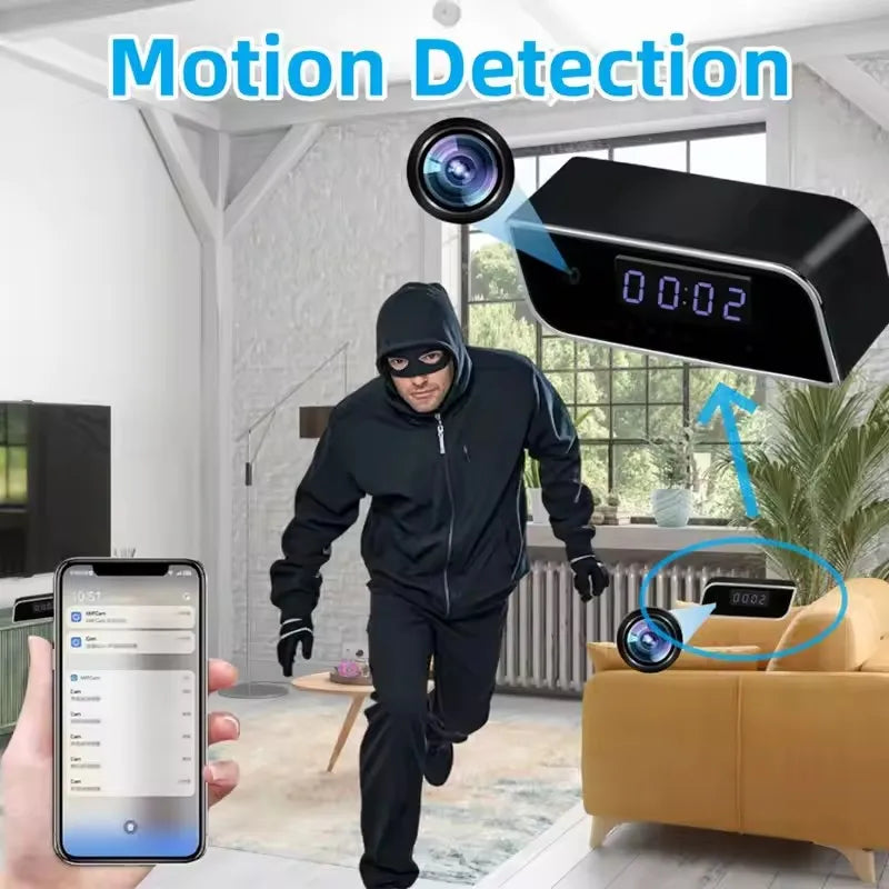 4K Mini Clock Camera with WiFi and Night Vision