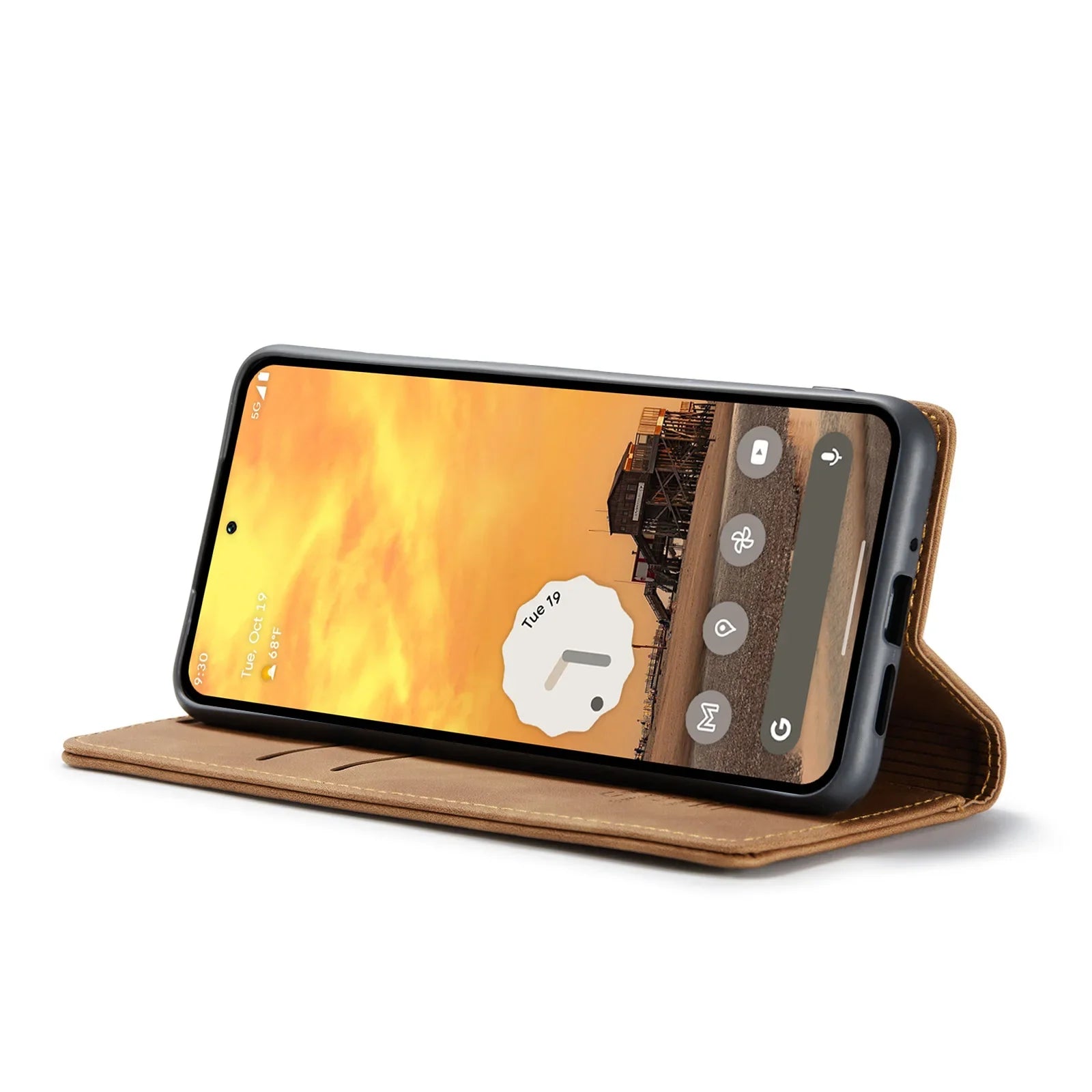 Magnetische Leder Brieftasche Hülle Pixel