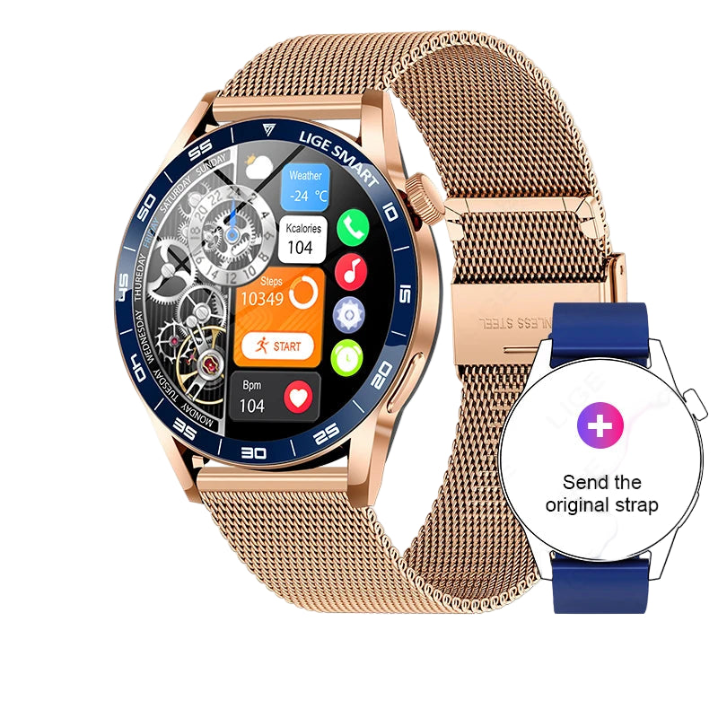 Full Touch Smartwatch mit AI Sprachassistent & Bluetooth