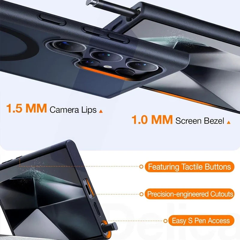 Magnetische Handyhülle mit Ständer für Galaxy S25