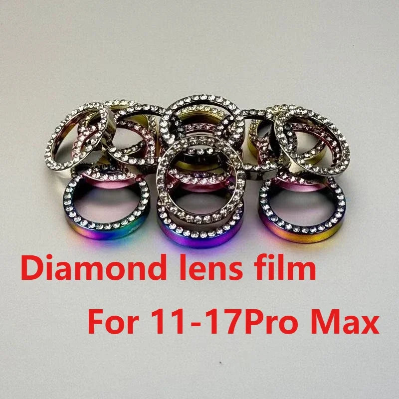 Diamond camera lens protector for iPhone 17 series