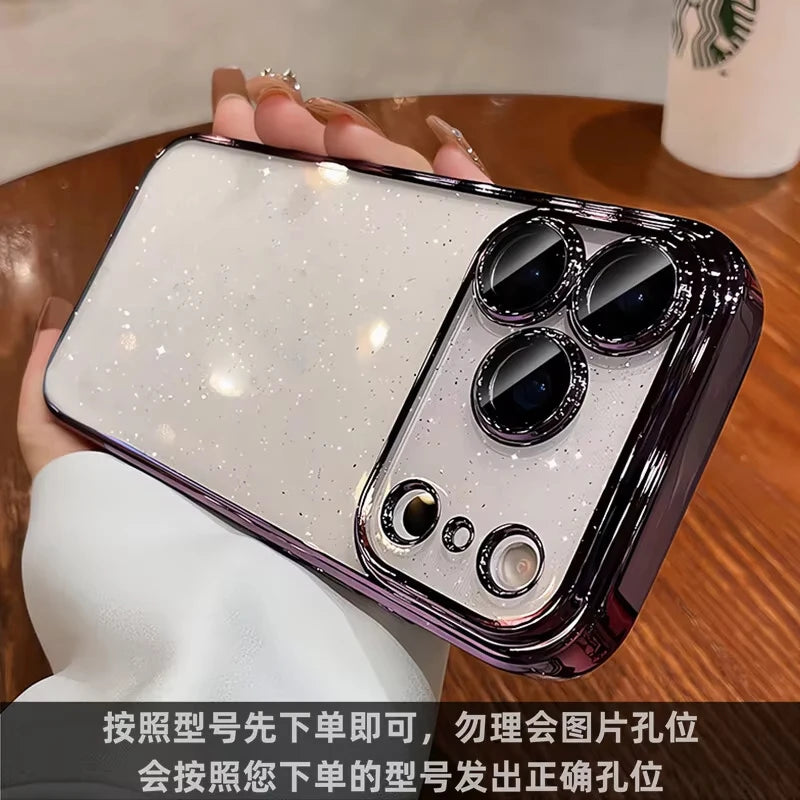 Transparente Glitzer-Schutz-Hülle für iPhone 17 Pro Max