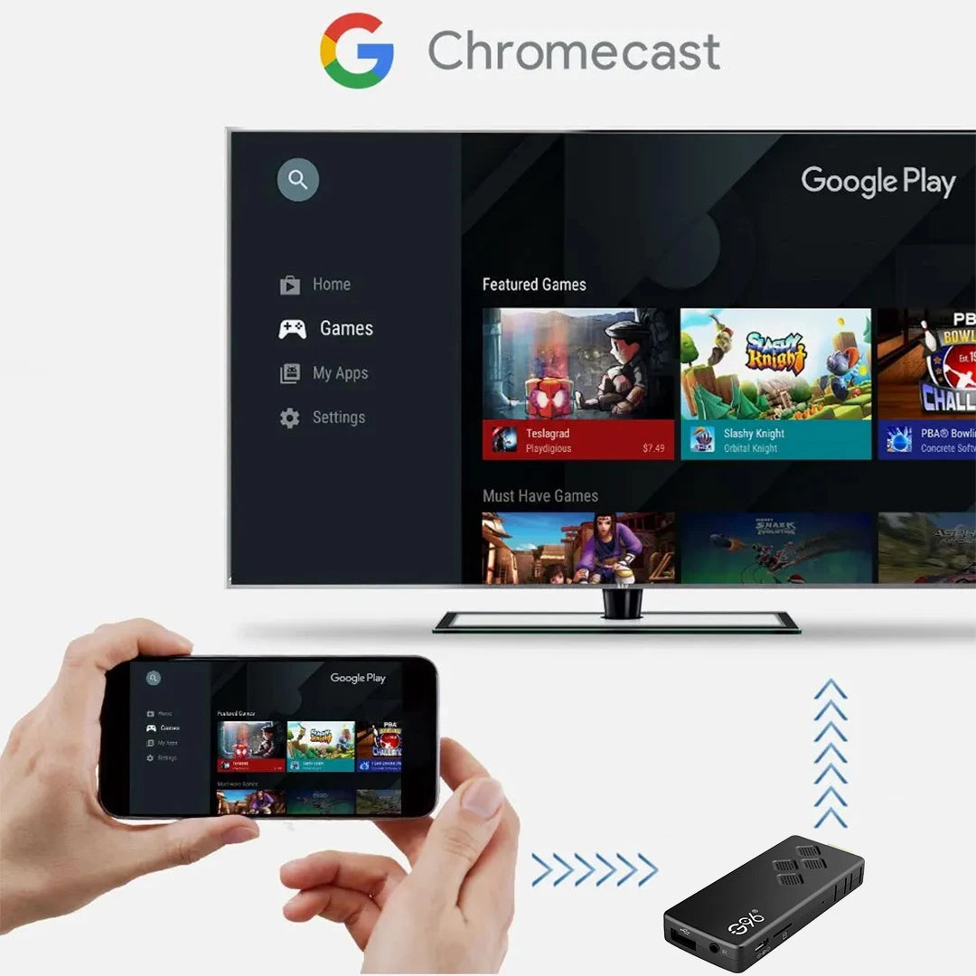 4K Android TV Stick G96 with HDR10+ and Dual-Band Wi-Fi
