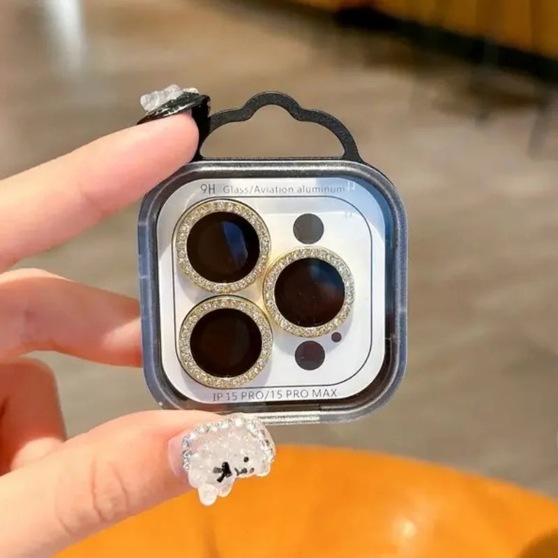 Diamond camera lens protector for iPhone 17 series
