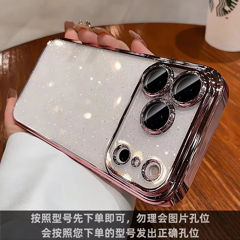 Transparente Glitzer-Schutz-Hülle für iPhone 17 Pro Max