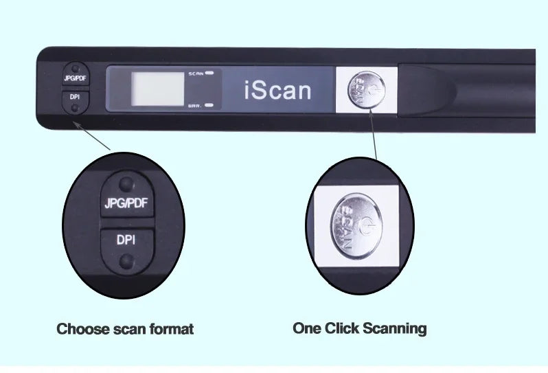 Tragbarer A4 Handscanner 900 DPI für JPG & PDF