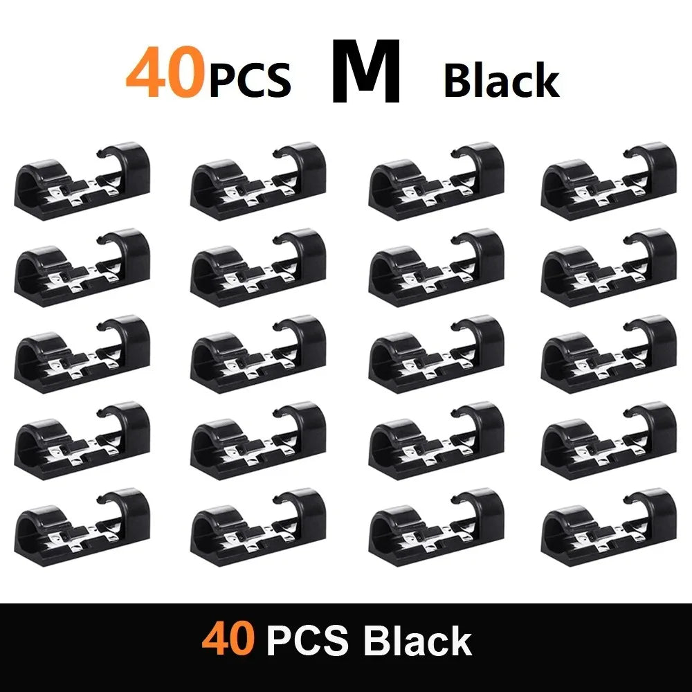 Selbstklebende Kabelclips für Schreibtisch und Wand