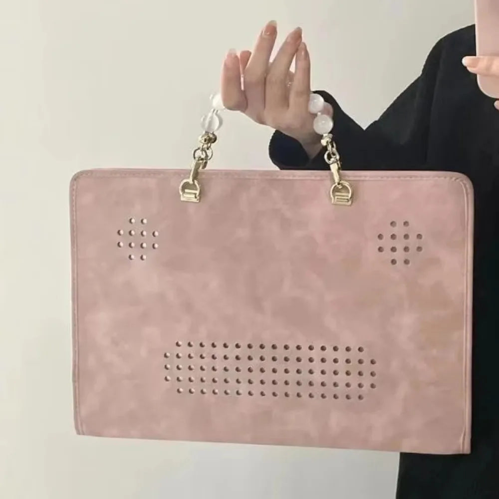 Rosa Laptop-Hülle 13–15,6 Zoll Y2K PU