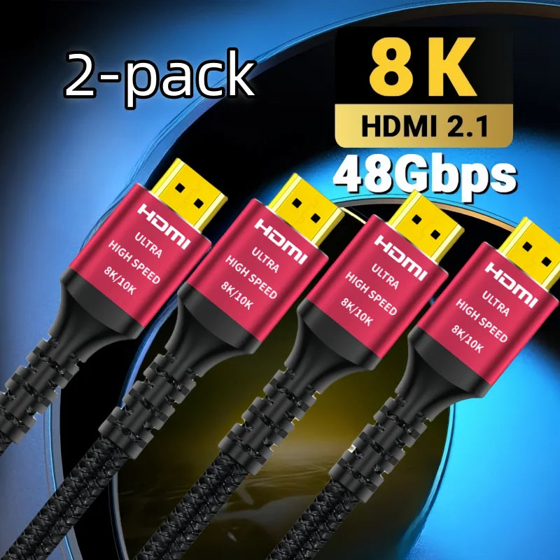2er-Pack 8K HDMI 2.1 Kabel 48Gbps 4K120Hz 8K60Hz