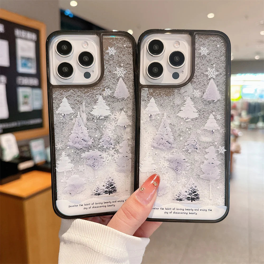 Weihnachts-Quicksand Case for iPhone 16 Liquid