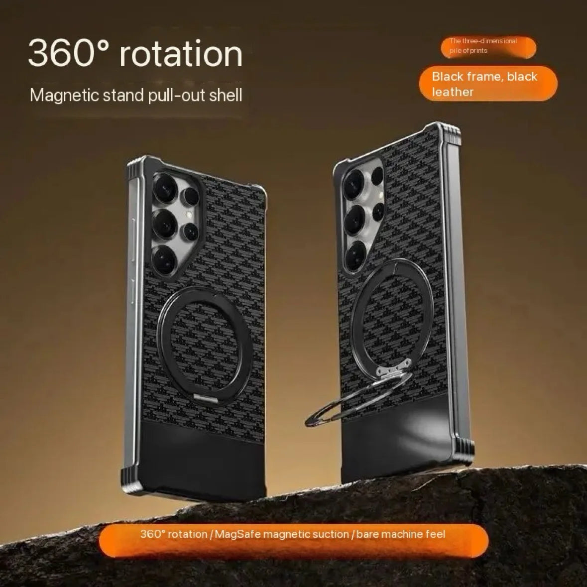 Metall-Handyhülle mit Ständer für Galaxy S25–S23 Ultra