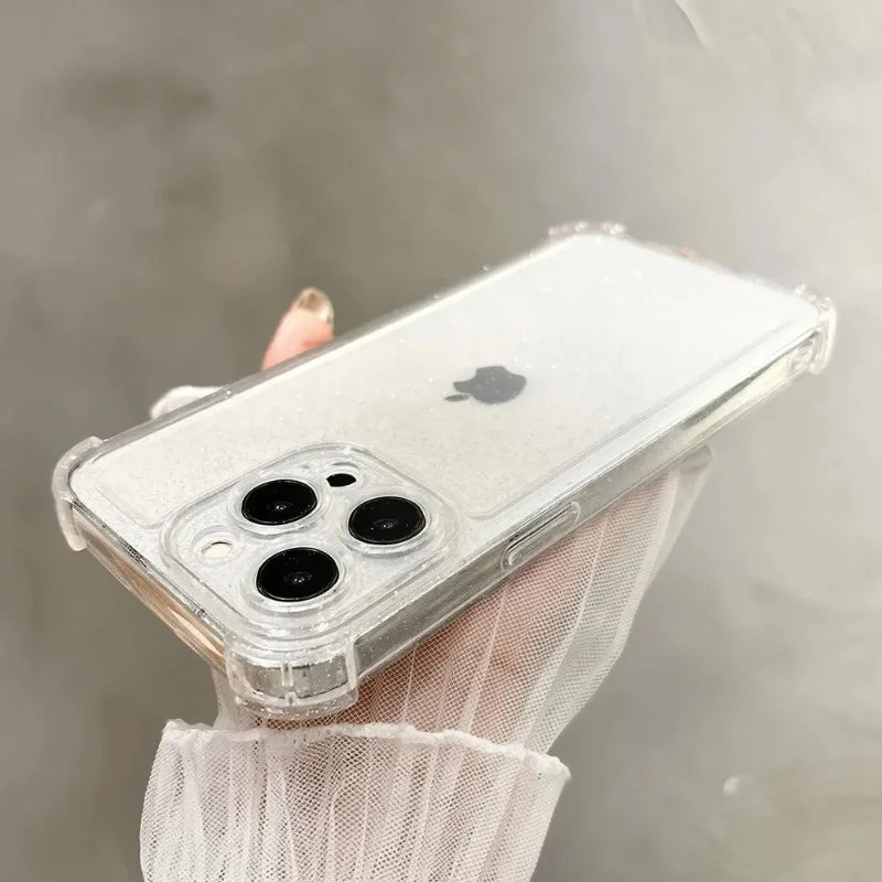 Glitzer Hülle für iPhone 17 Pro Max Transparent TPU