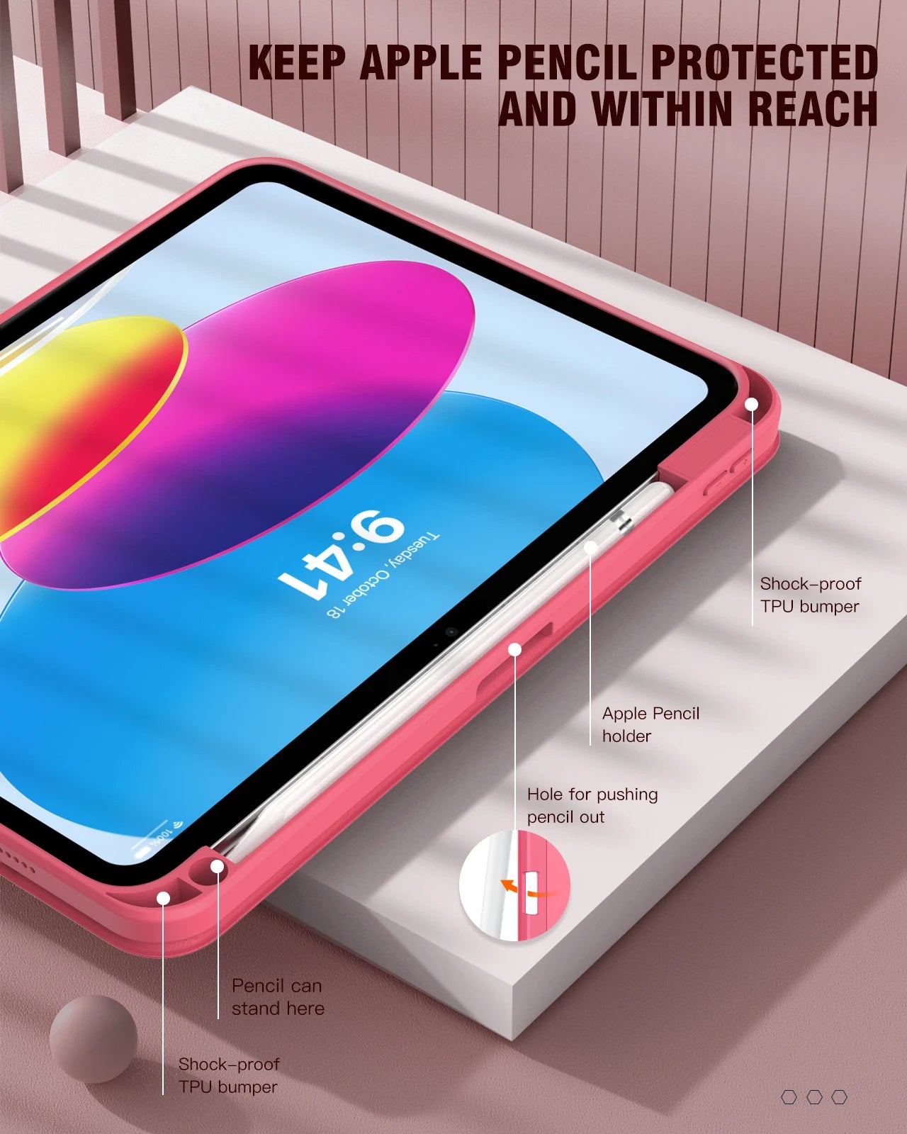 iPad 10 Hülle 2022 mit Stifthalter