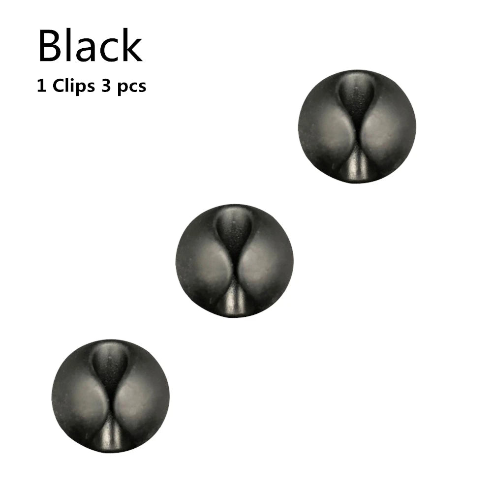 Silicone cable clips for USB, mobile phone and desktop