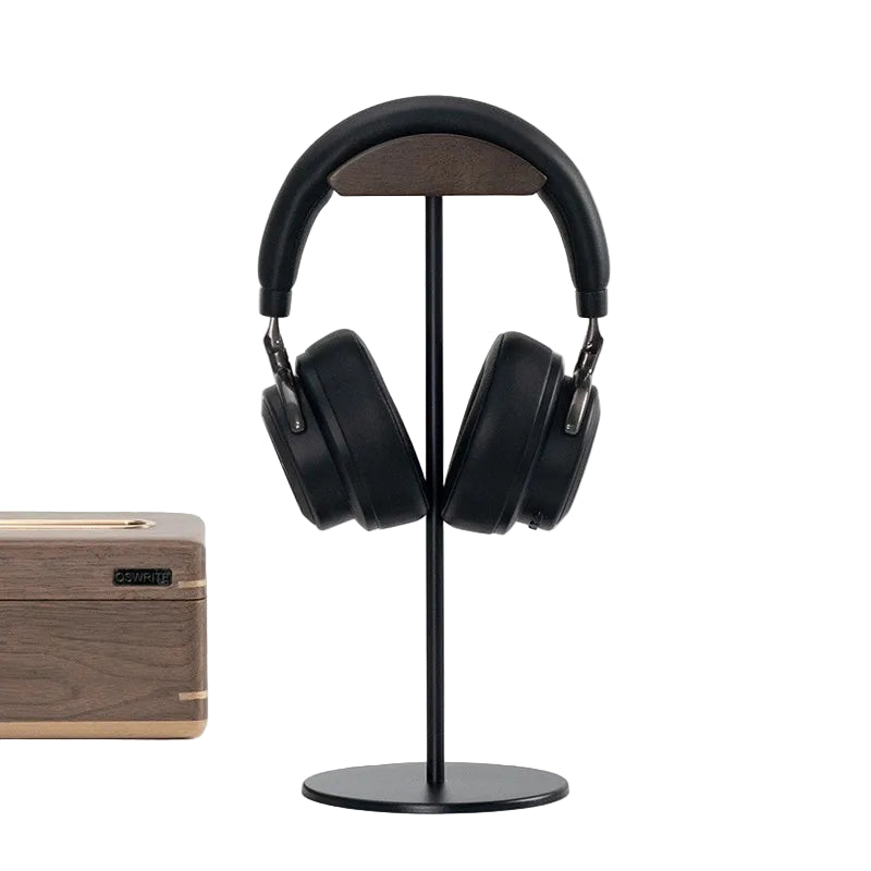 Metall-Walnuss Kopfhörerständer Holzhalter Schreibtisch